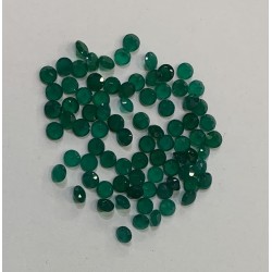 GREEN AGATE ROUND FACETED