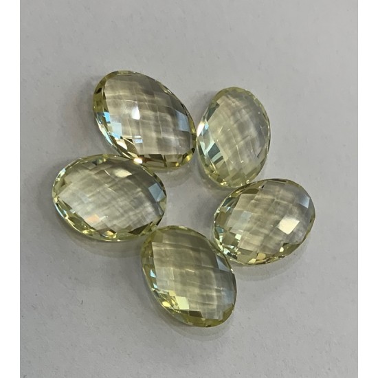 LEMON QUARTZ FREE FORM ROSE CUT STONES