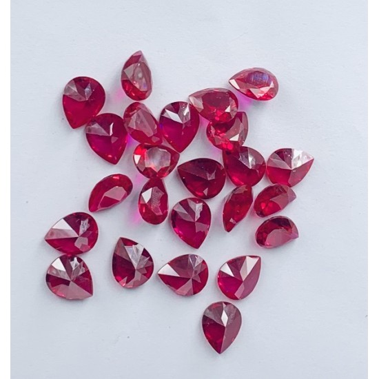 SYNTHETIC RUBY FACETED