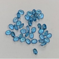 SWISS BLUE TOPAZ OVAL FACETED