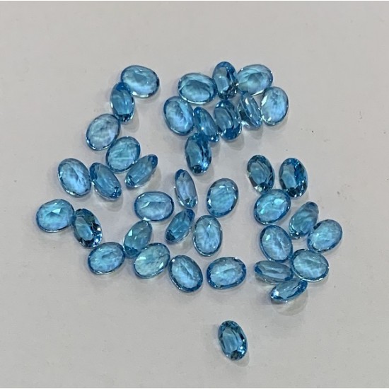 SWISS BLUE TOPAZ OVAL FACETED