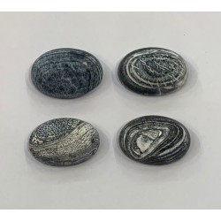 FROSTED AGATE OVAL CABS