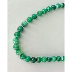 GREEN  AGATE ROUND BEADS