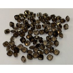 SMOKY QUARTZ FACETED CUSHION