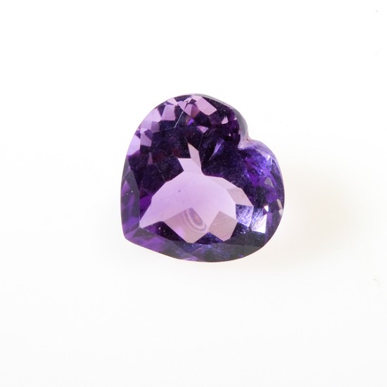 AMETHYST FACETED HEART SHAPE